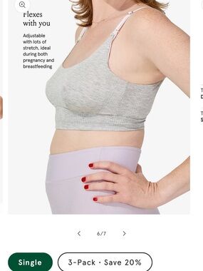 Bodily Seamless Light Gray Nursing Bralette